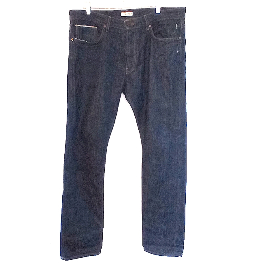 Postage mens dark wash relaxed fit straight leg jeans size 36×34